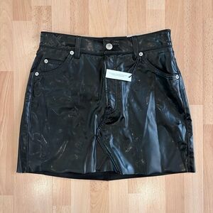 Topshop | NWT Moto Black Faux Leather Mini Skirt